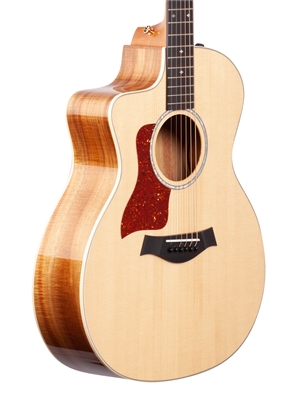 Taylor 214ce-K Deluxe Grand Auditorium Acoustic Electric Left Handed with Case Body Angled View